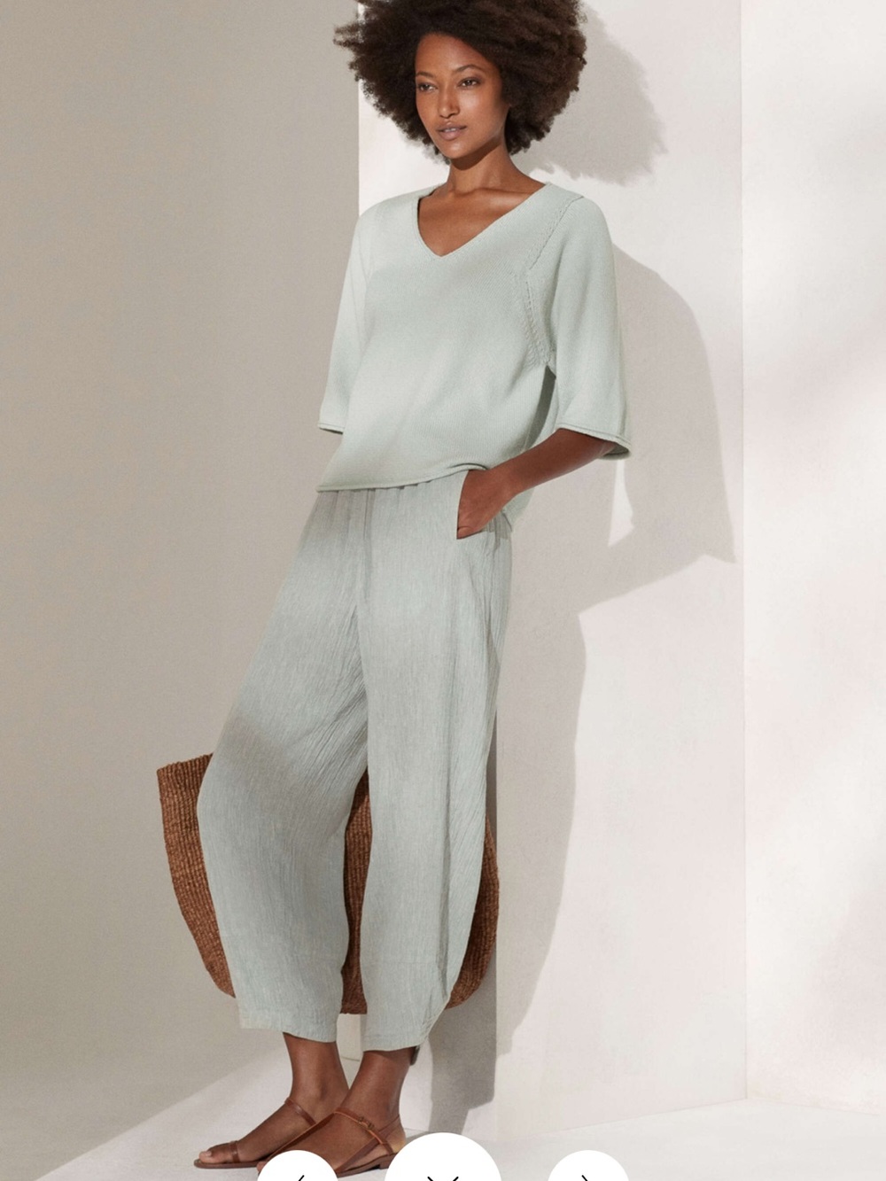 Poetry Cropped Linen Trouser